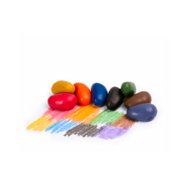 Crayon Rocks in blauem Samtbeutel (8 Farben) – Bild 3